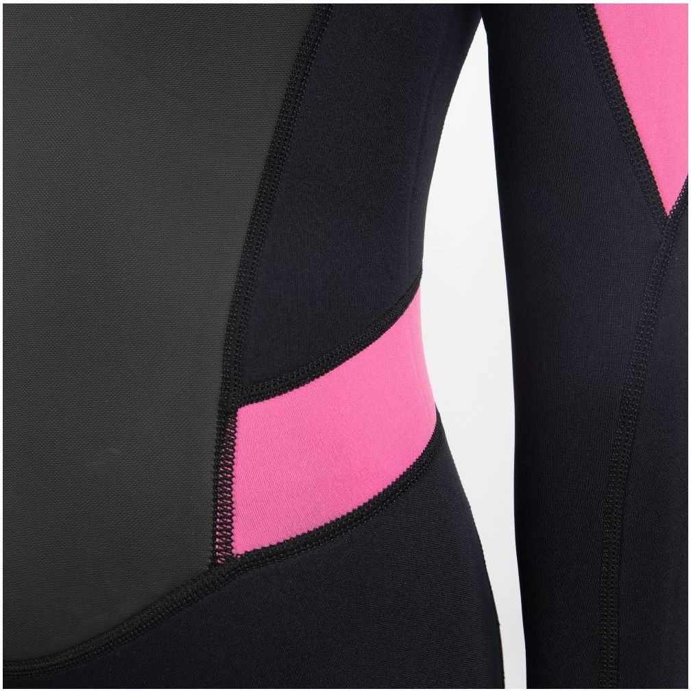 2025 Gul Junior Girls G-Force 3mm Flatlock Wetsuit GF1308-B7 - Black / Pink